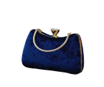 Petit Sac Velours Bleu Royal