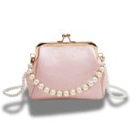Sac rose orné de perles