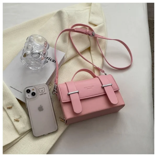 sac carré chic rose