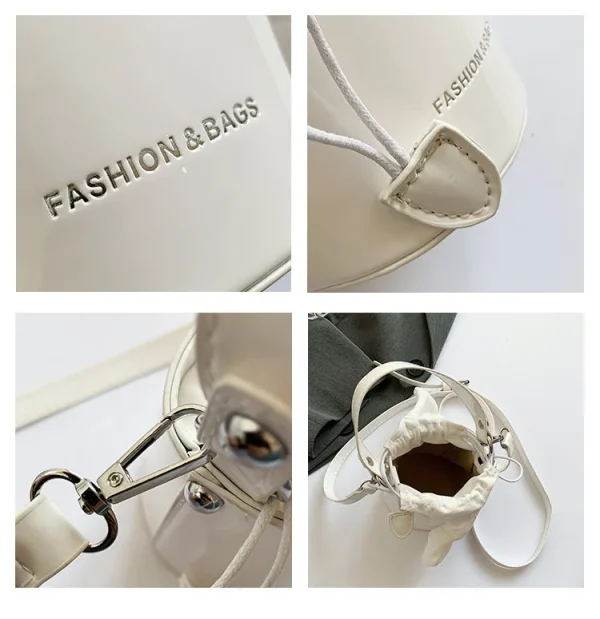 sac à dos style seau en rouge vernis