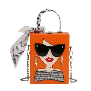 Petit Sac Bandoulière Avec Motif Glamour – Accessoire Mode Original "fashion Icon"