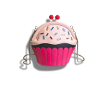 Petit Sac Bandoulière Cupcake Rose Avec Strass Stylé Tendance