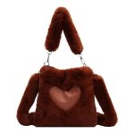 sac d'exception fausse fourrure rouge