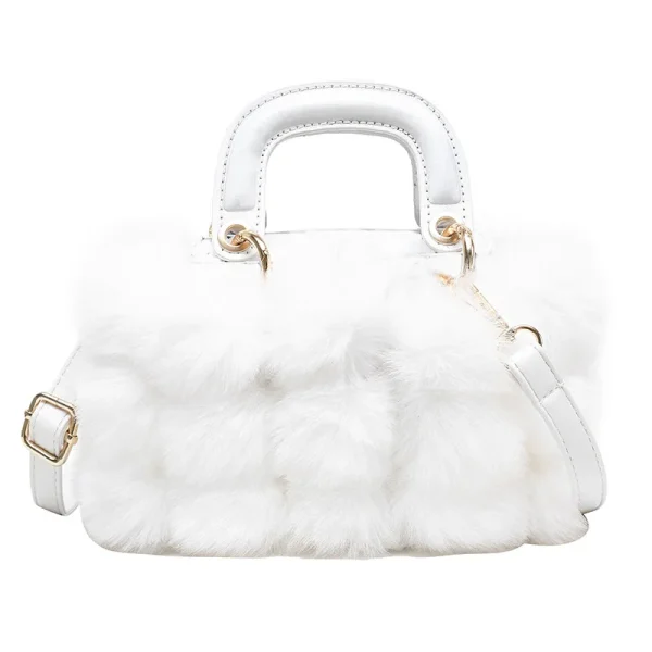 petit sac à pompons multicolores