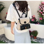 sac à dos mode beige et marron