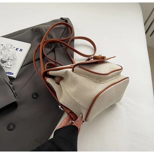 accessoire pratique sac à dos beige