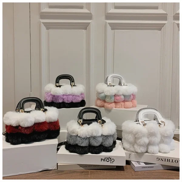 sac à bandoulière en pompons