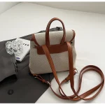 sac à dos tendance beige et marron