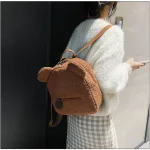 Sac à dos avec oreilles d'ours brun