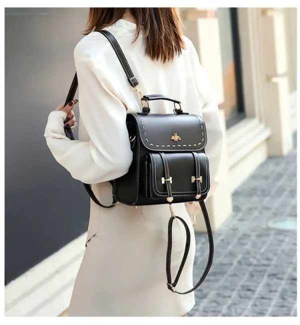 sac à dos chic en cuir vintage