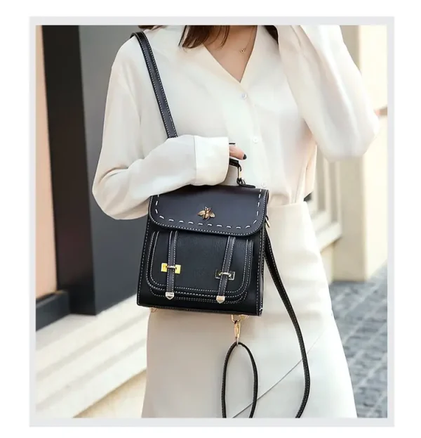 sac à dos en cuir style rétro