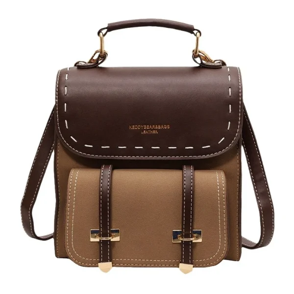 petit sac à dos femme en cuir style rétro