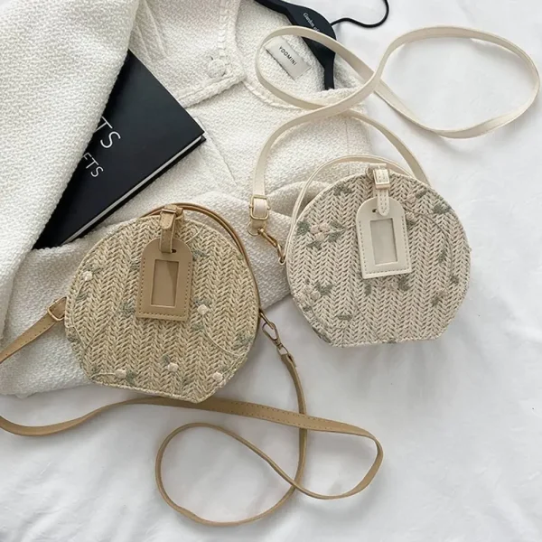 sac rond été en paille