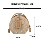 sac rond en paille tressée pour femmes