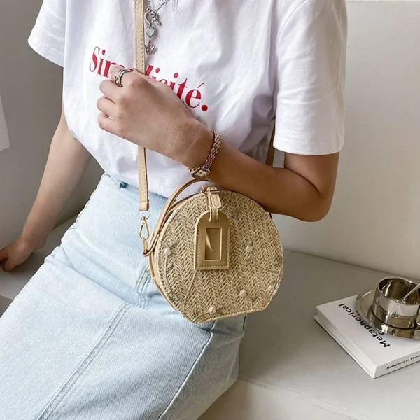 sac d'été en paille tressée chic