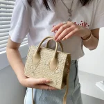 sac en paille couleur unie