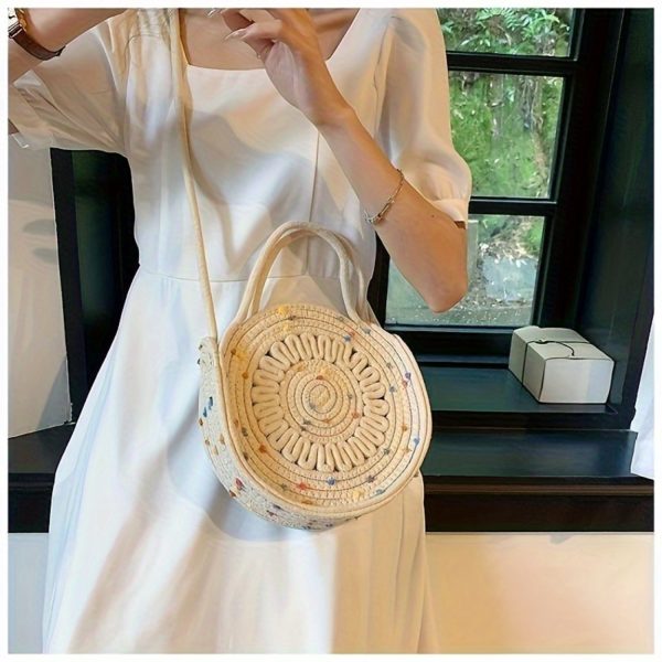 petit sac en paille pour la plage