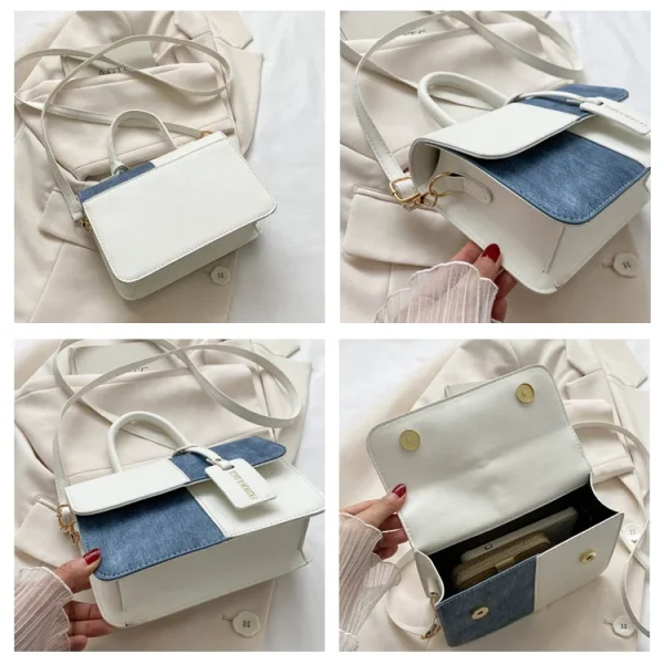 sac bandoulière moderne avec détails contrastés