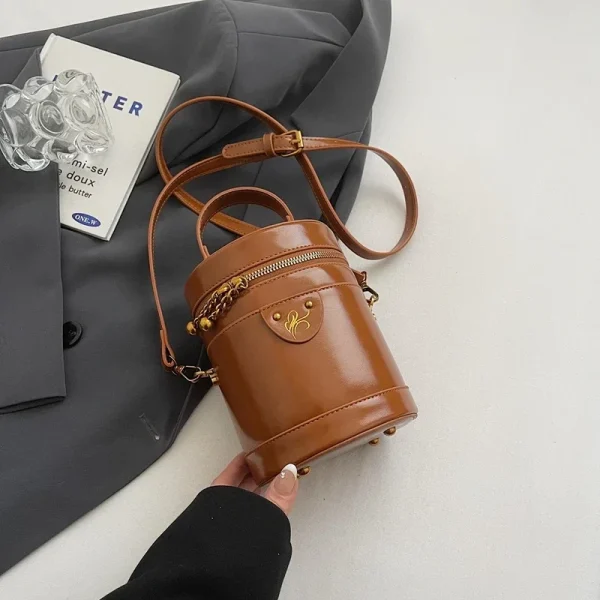 petit sac rond fermeture zippée