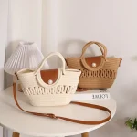 petit sac été beige en fil coton