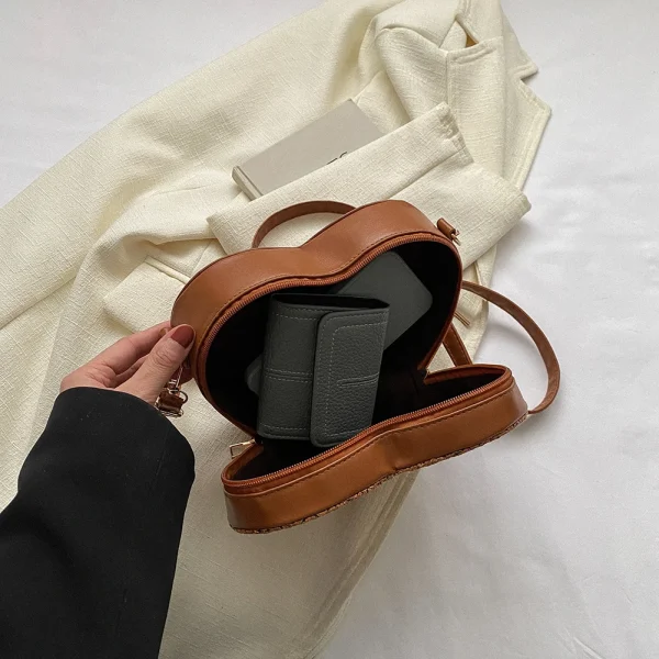 sac d'été en paille cœur tressé