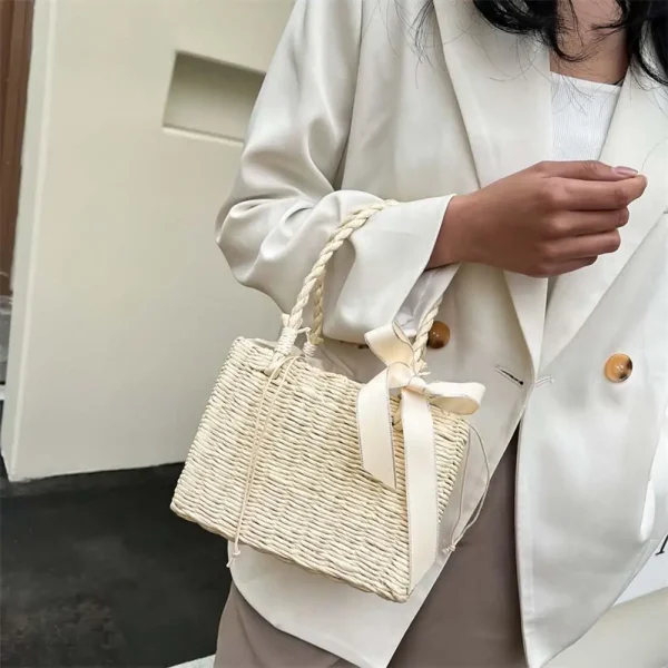 sac de plage vintage en paille