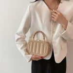 sac bandoulière rayé avec anse tressée