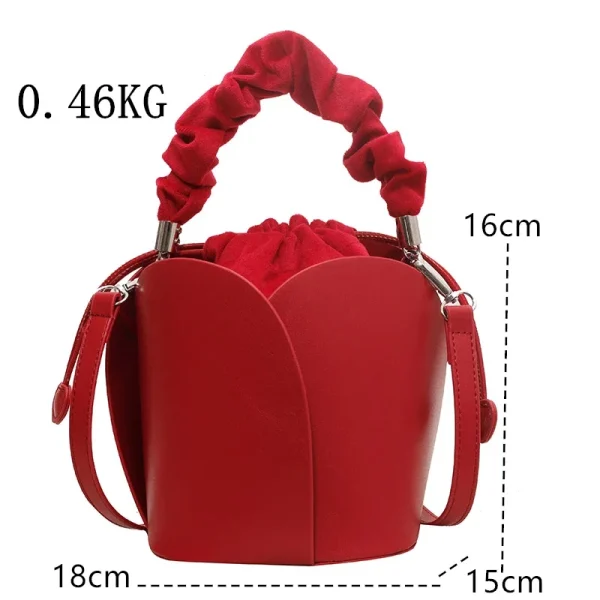 sac élégant en similicuir tulipe