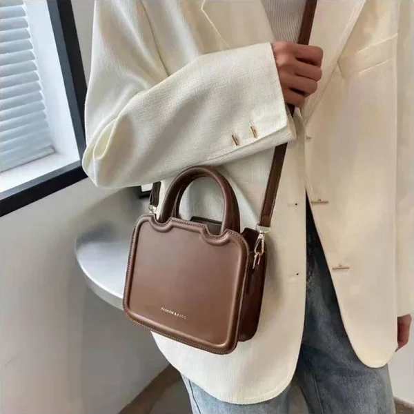 sac à bandoulière en cuir marron