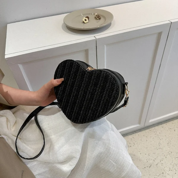 sac d'été artisanal cœur tressé