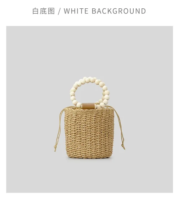 sac estival en seau avec décoration en bois