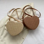 sac de plage cœur tressé