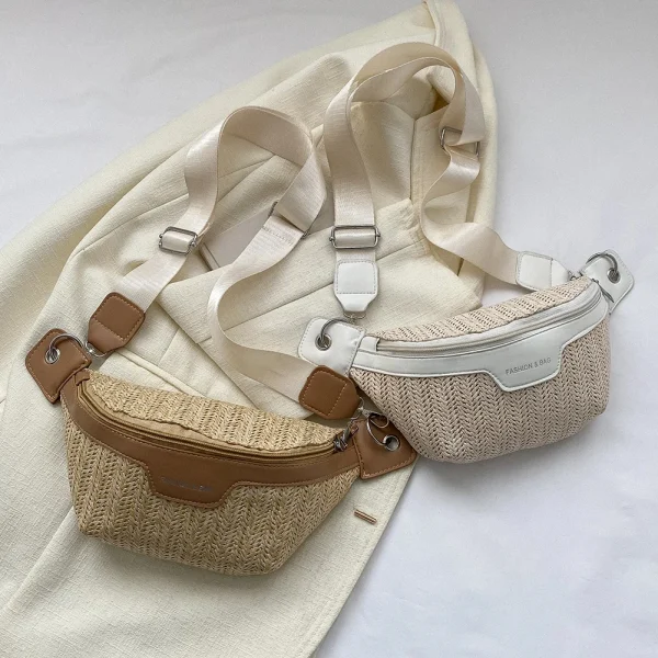 sac banane tissé été