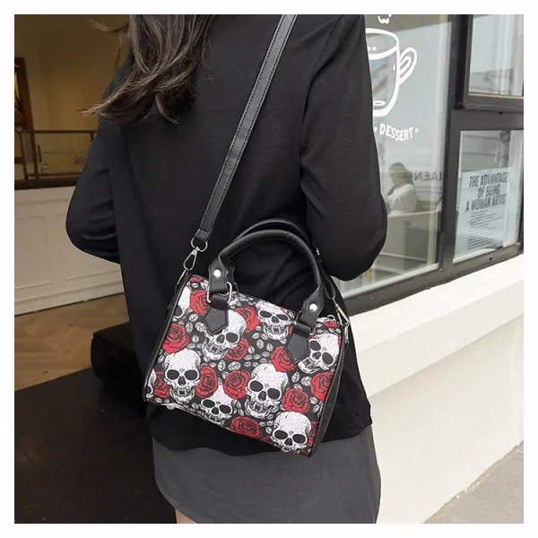 sac à bandoulière tête de mort halloween