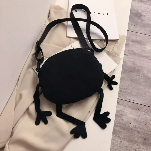 sac en tissu Halloween petit monstre noir