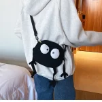 sac d'Halloween adorable petit monstre noir