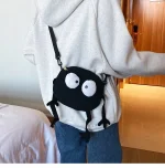 sac d'Halloween adorable petit monstre noir