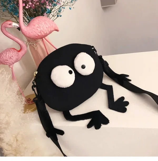 sac en forme de petit monstre noir Halloween