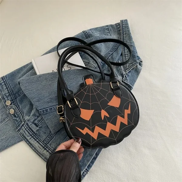sac à main citrouille pour fête d'Halloween