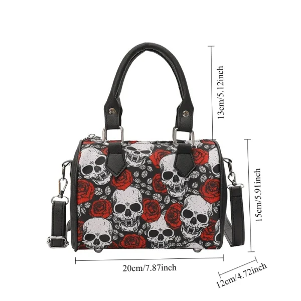 sac décoré tête de mort pour fête