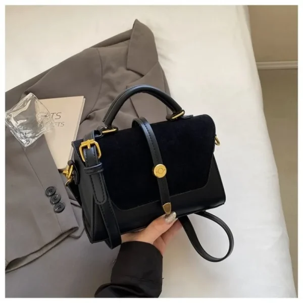 Petit Sac bandoulière messager en cuir noir