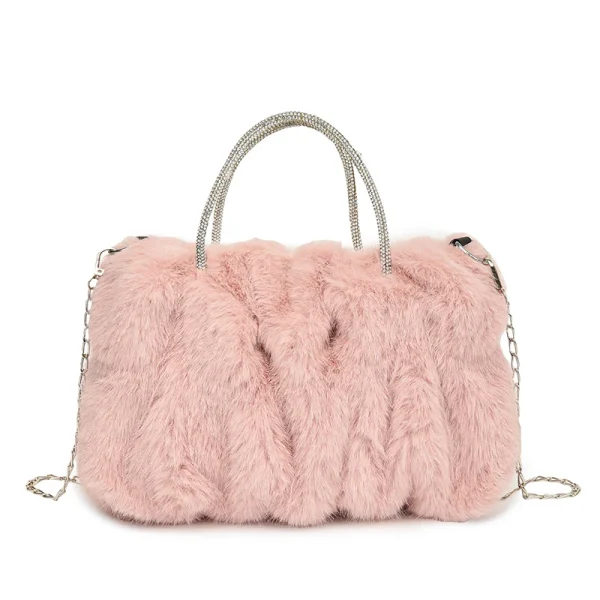 sac à main en peluche doux et luxueux