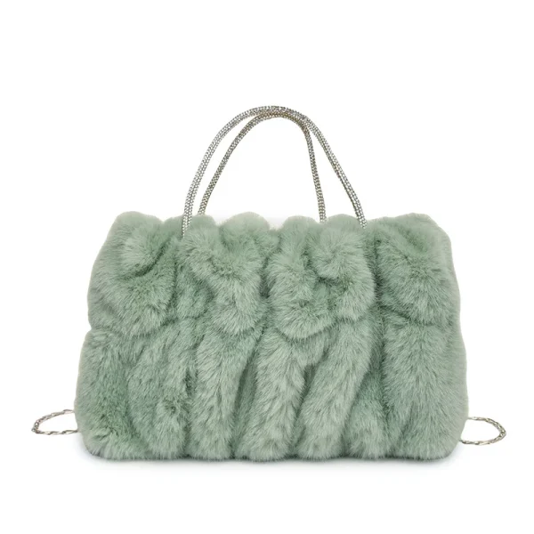 sac velours élégant avec chaîne scintillante