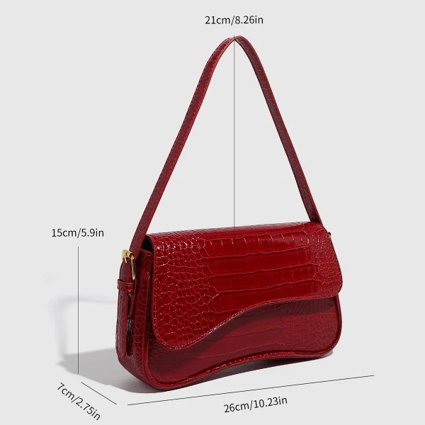 sac tendance rouge crocodile pour sorties