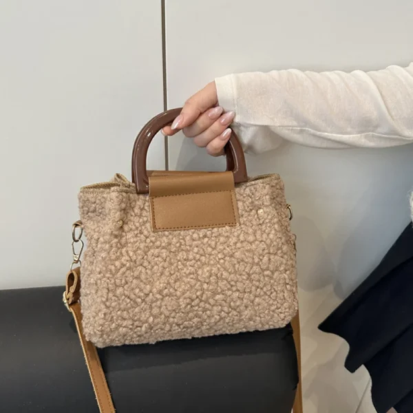 sac à main mode pour femme en fausse fourrure