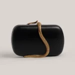 pochette tendance rouge en cuir véritable