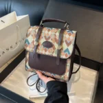 sac à dos en cuir vintage britannique