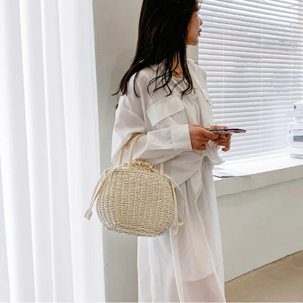 sac à main en paille tressée