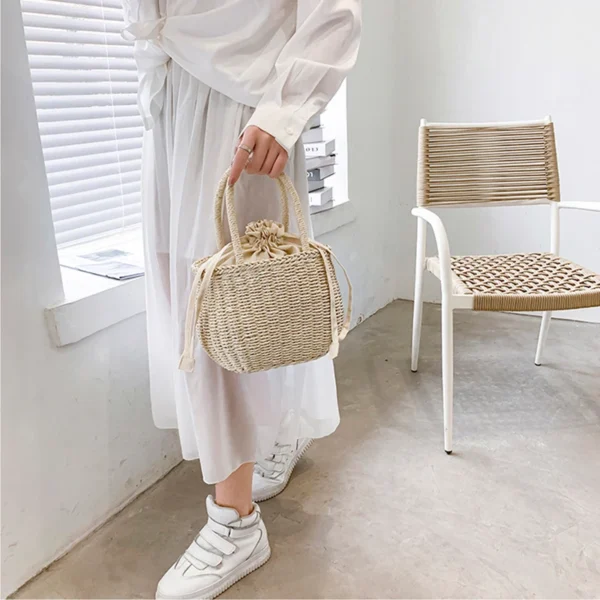 sac de plage en paille pour femmes