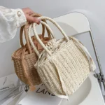 petit sac d'été en paille naturelle